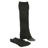 Socks/ Leg Warmers - Knitted Leg Warmers - Black - SK-F1007BK Socks/ Leg Warmers - Knitted Leg Warmers - Black - SK-F1007BK